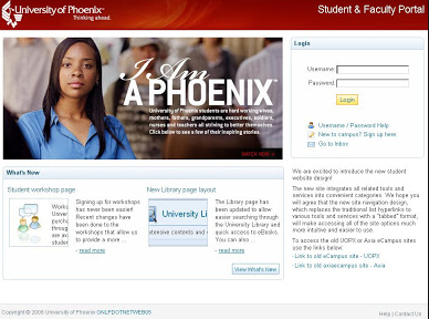 University of Phoenix student login