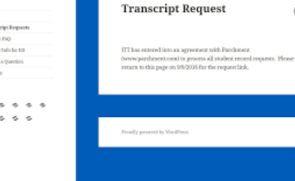 ITT Technical Institute Transcripts