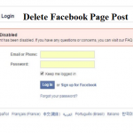 Delete Facebook Page Post