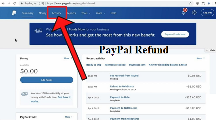 PayPal Refund