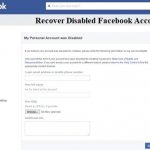 Recover Disabled Facebook Account