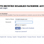 How to Recover Disabled Facebook Account