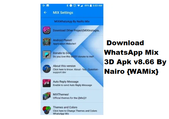 Download WhatsApp Mix 3D Apk v8.66 By Nairo {WAMix}