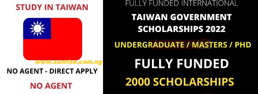 2,000 Scholarship in Taiwan 2022